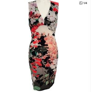 Roberto Cavalli Multi Floral Vintage Midi Dress